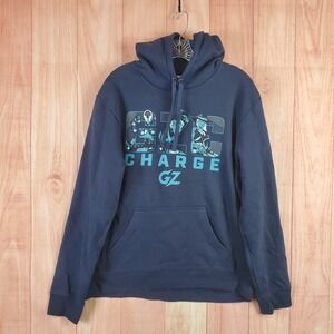 Fanatics Mens Hoodie Large Navy Guangzhou Charge Cotton Drawstring Long Sleeve